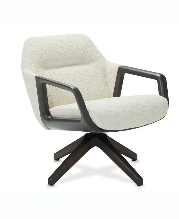 Oasis armchair with wooden 4-star base