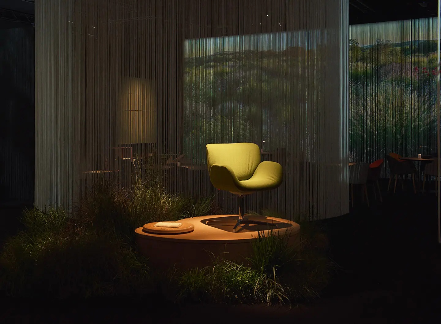 Cari, Arper, design Doshi Levien, Salone del Mobile 2026 - Ph. Stefania Zanetti, Matteo Bellomo