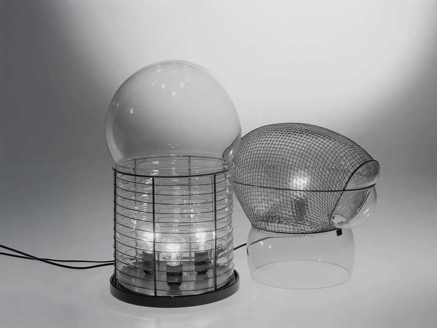 Le lampade Alcinoo e Patroclo, ancora in produzione per Artemide a 50 anni dalla loro uscita