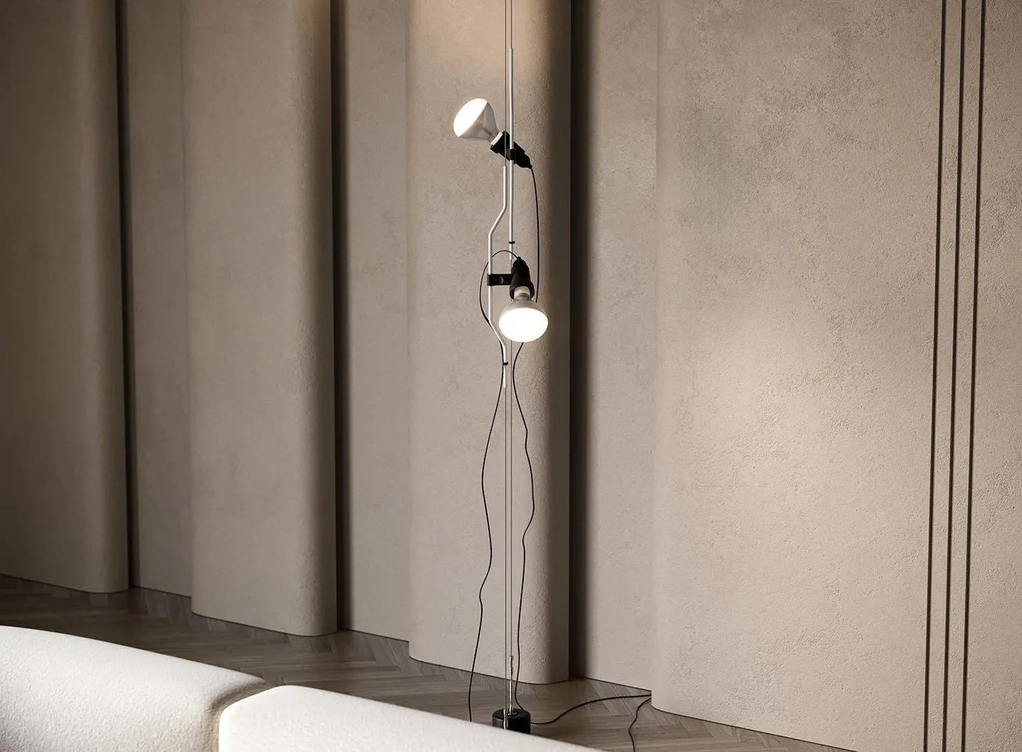 Lampada Parentesi, design Achille Castiglioni e Pio Manzù, Flos