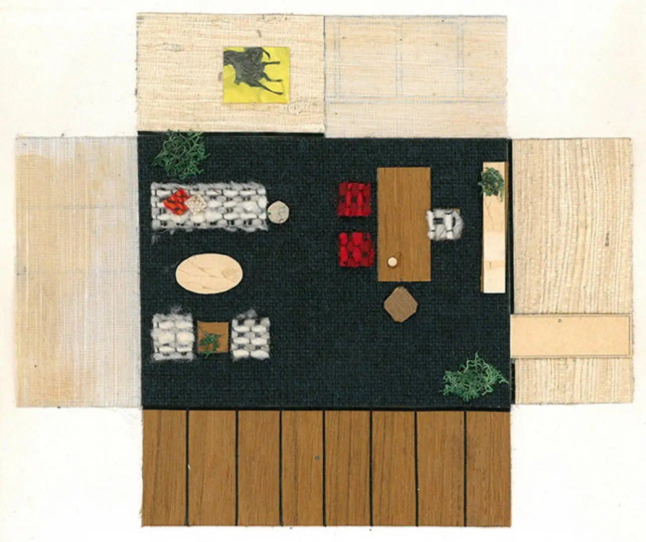 A paste-up by Florence Knoll for a Planning Unit project