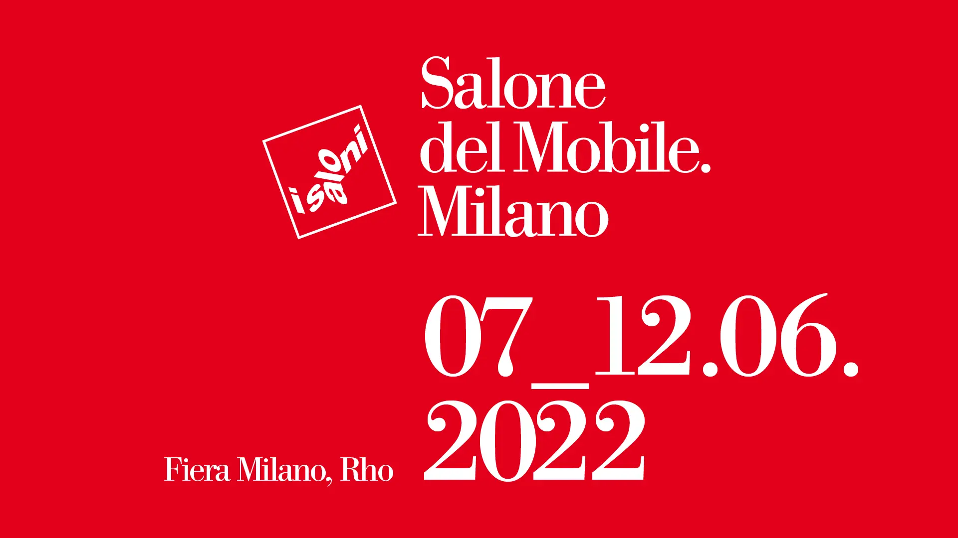 The new dates of the Salone del Mobile.Milano 2022