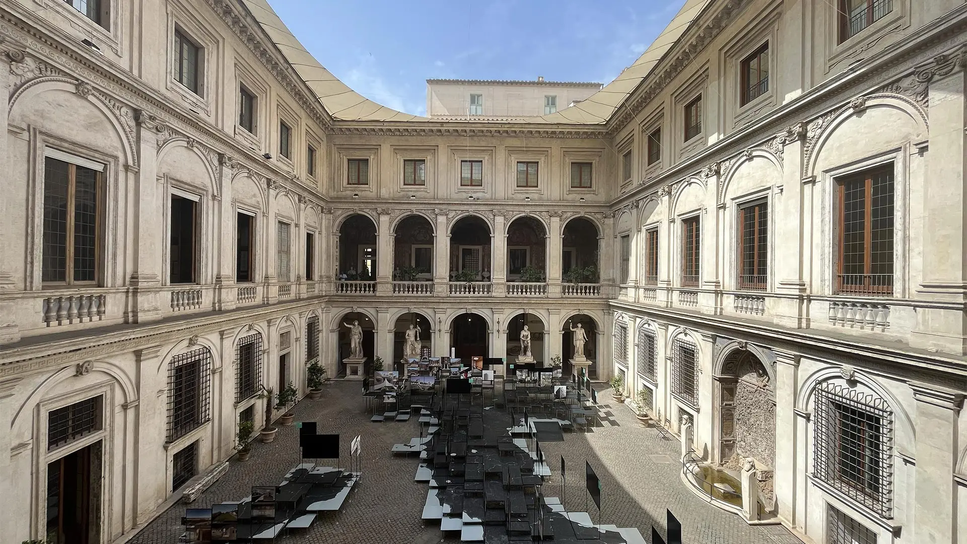 palazzo altemps, palace, courtyard, exhibition