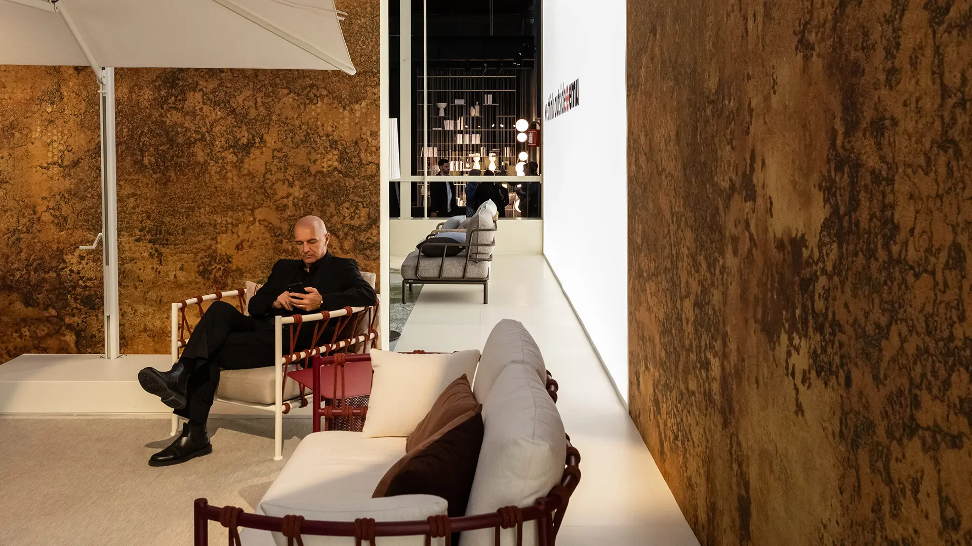 Emu booth view at the Salone del Mobile.MIlano 2025