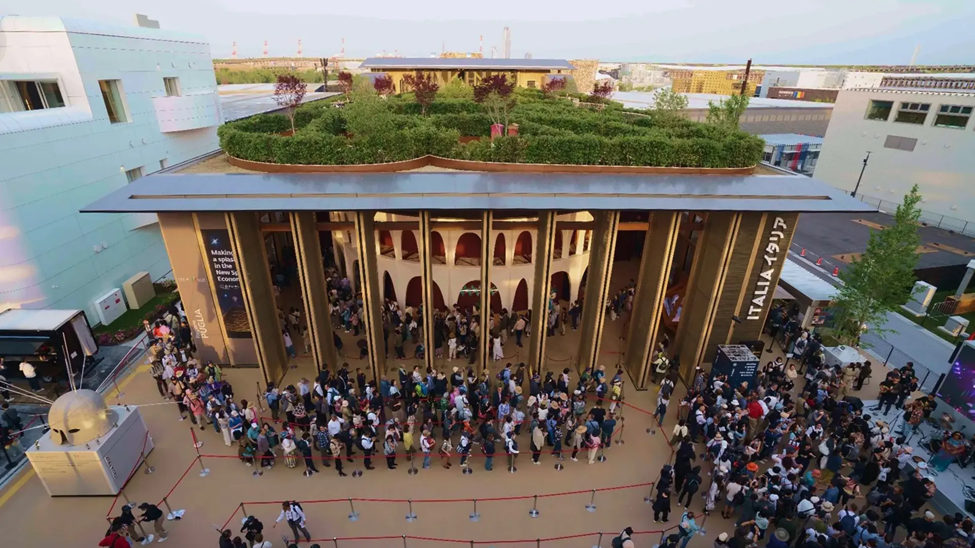 A view of Padiglione Italia, Expo 2025 Osaka