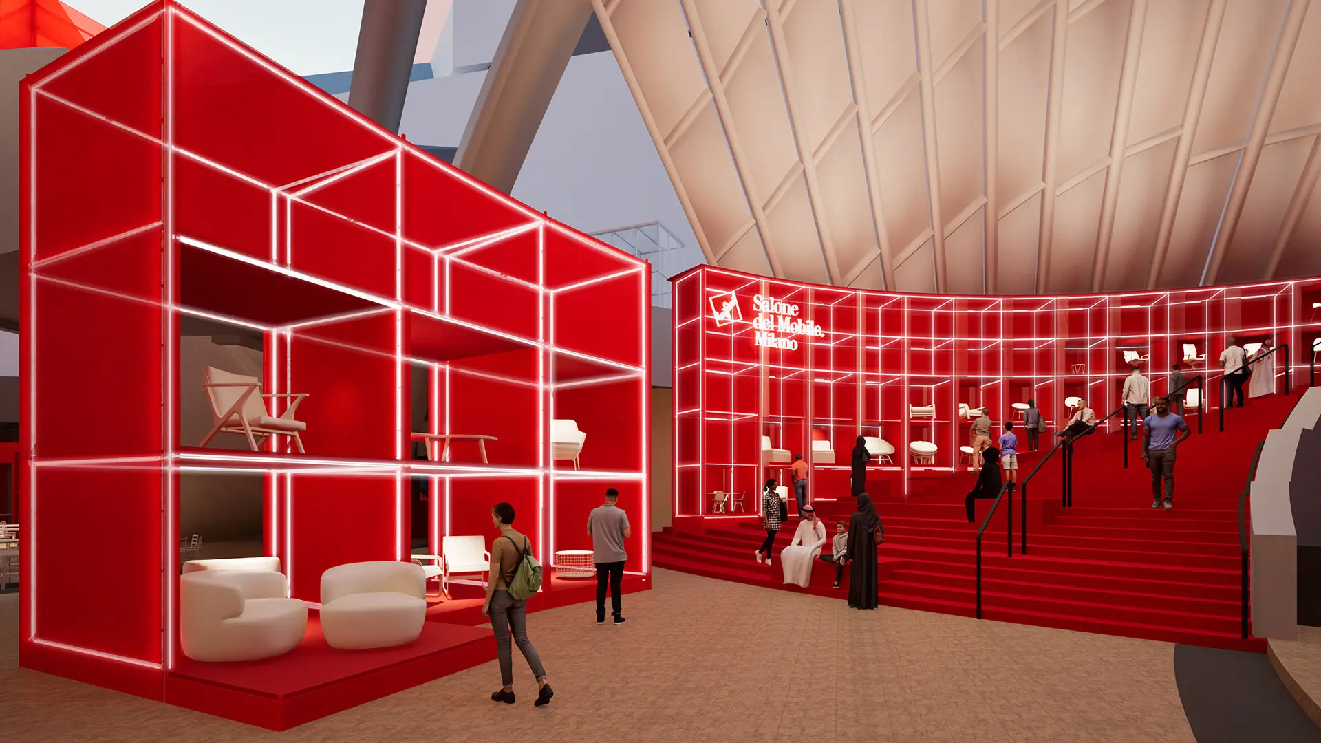 Red in progress. Salone del Mobile.Milano meets Riyadh 