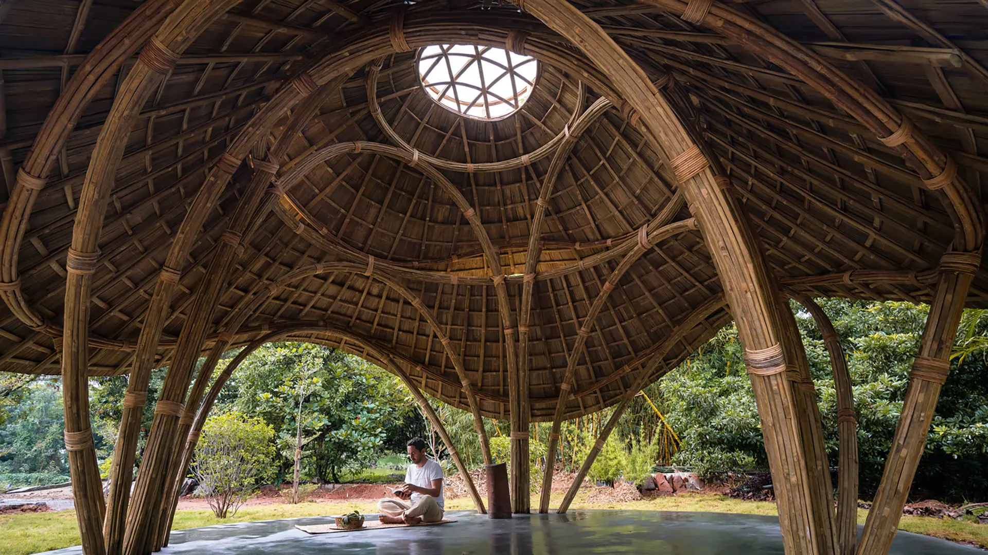 STUDIOARO, Meditation Gazebo, Denkanikottai, India 2022, ph. Turtle Arts