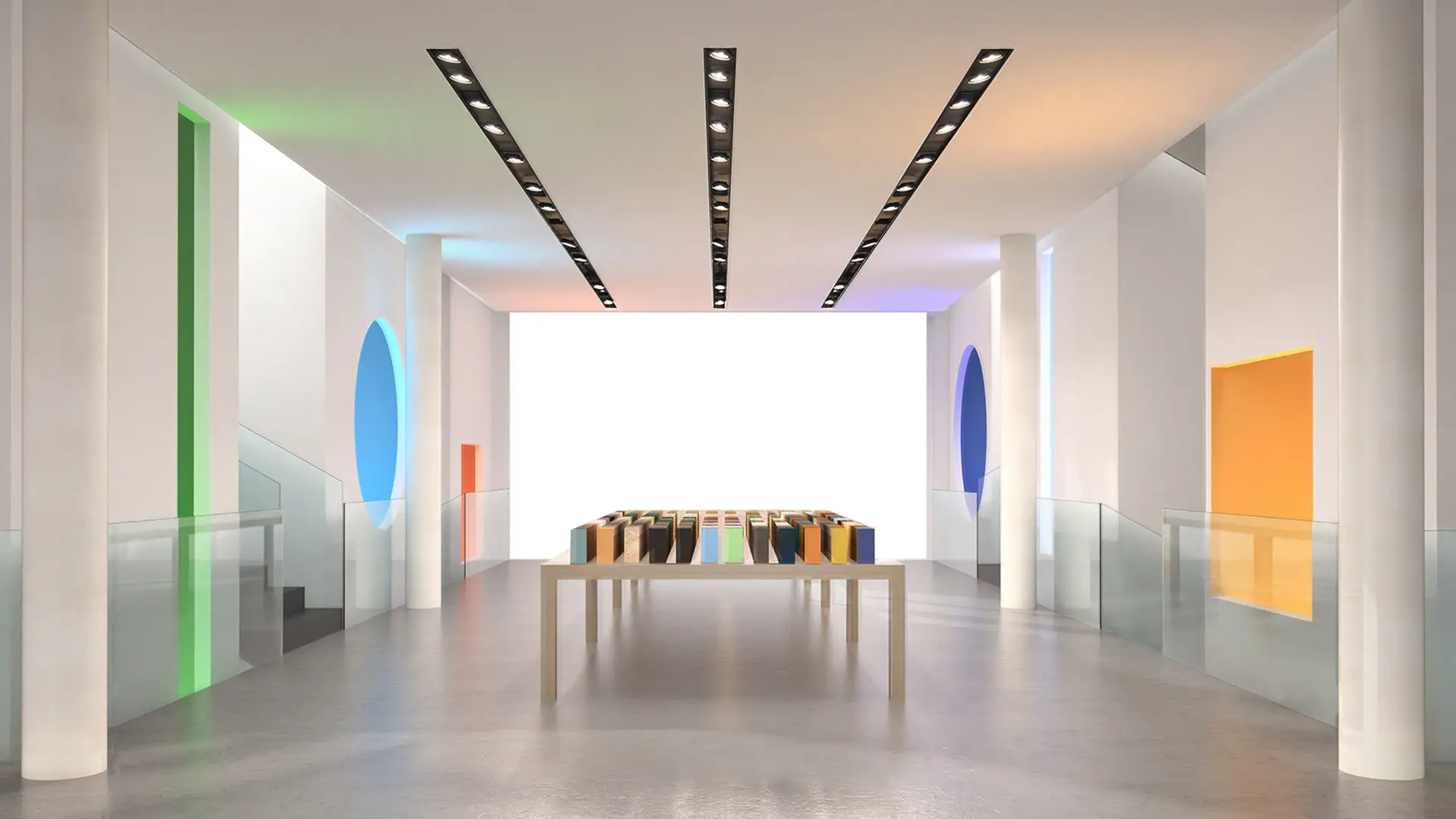 Concept Beyond the Lines, showroom CCube, design Lissoni & Partners