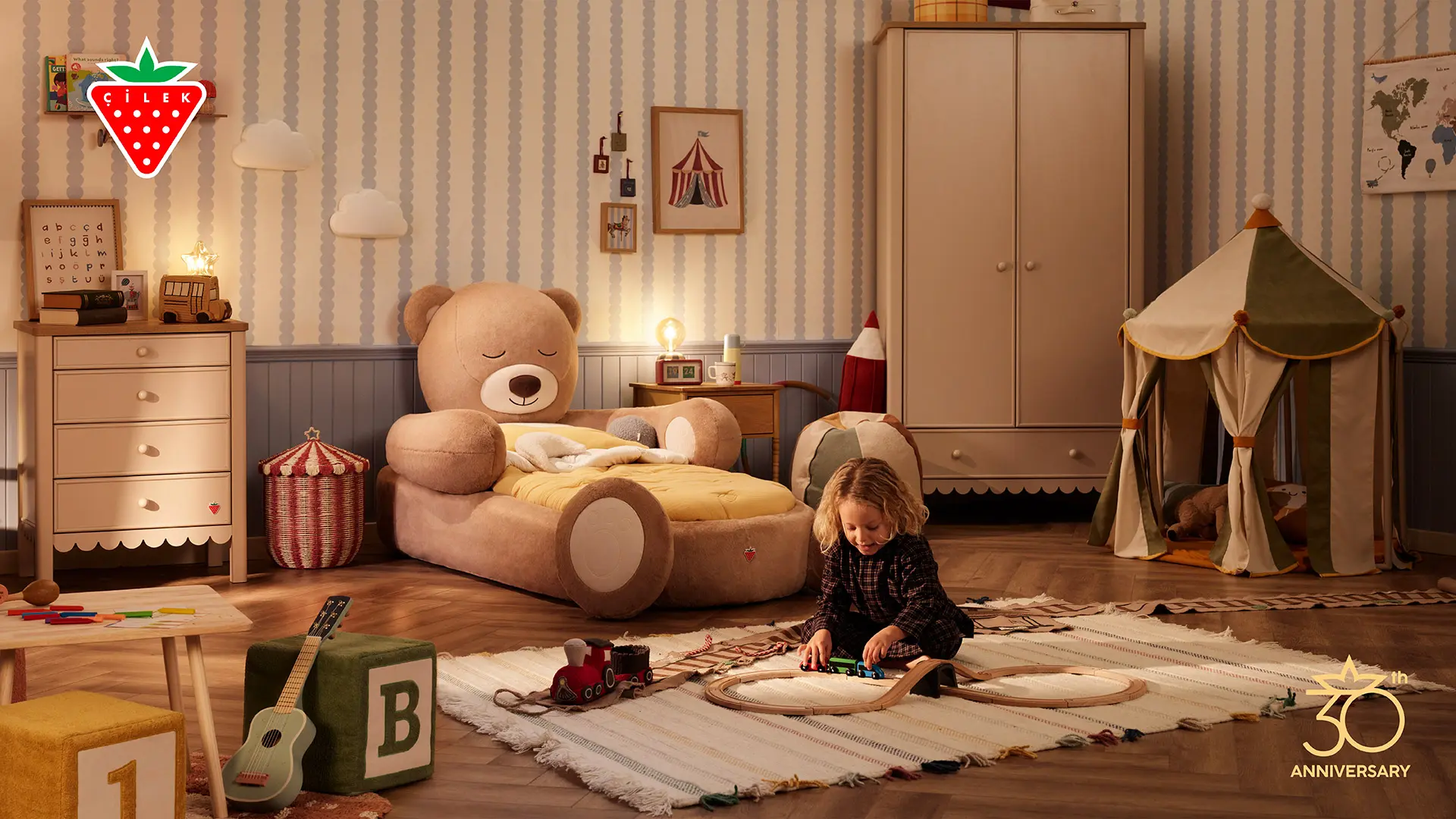 Teddy Bear Bed, collezione Fluffy Friends, Çilek