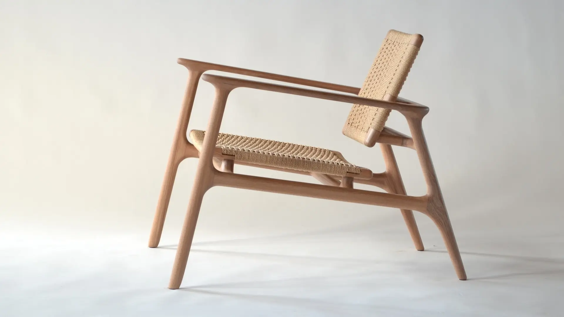 The lounge chair Almis. Wooden elm chair
