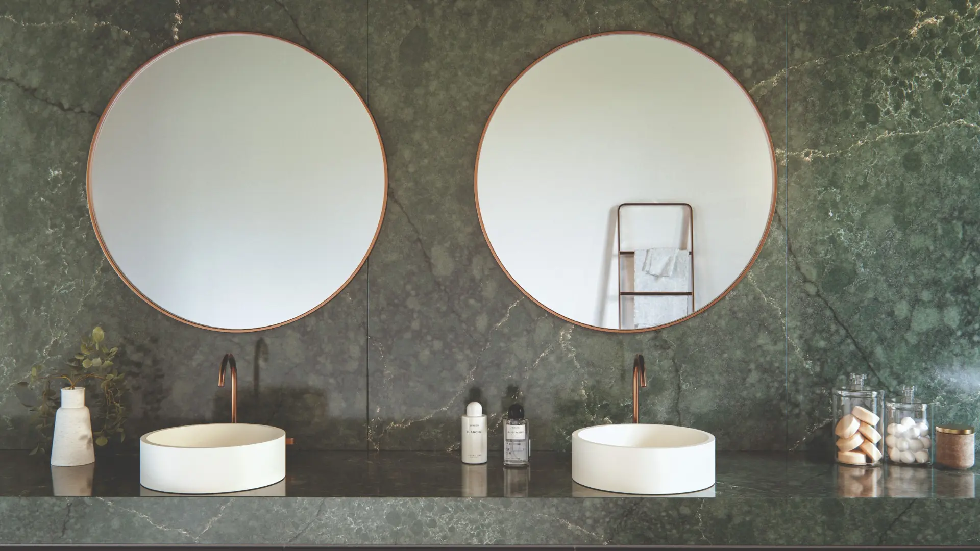 Silestone Ethereal bathrooms