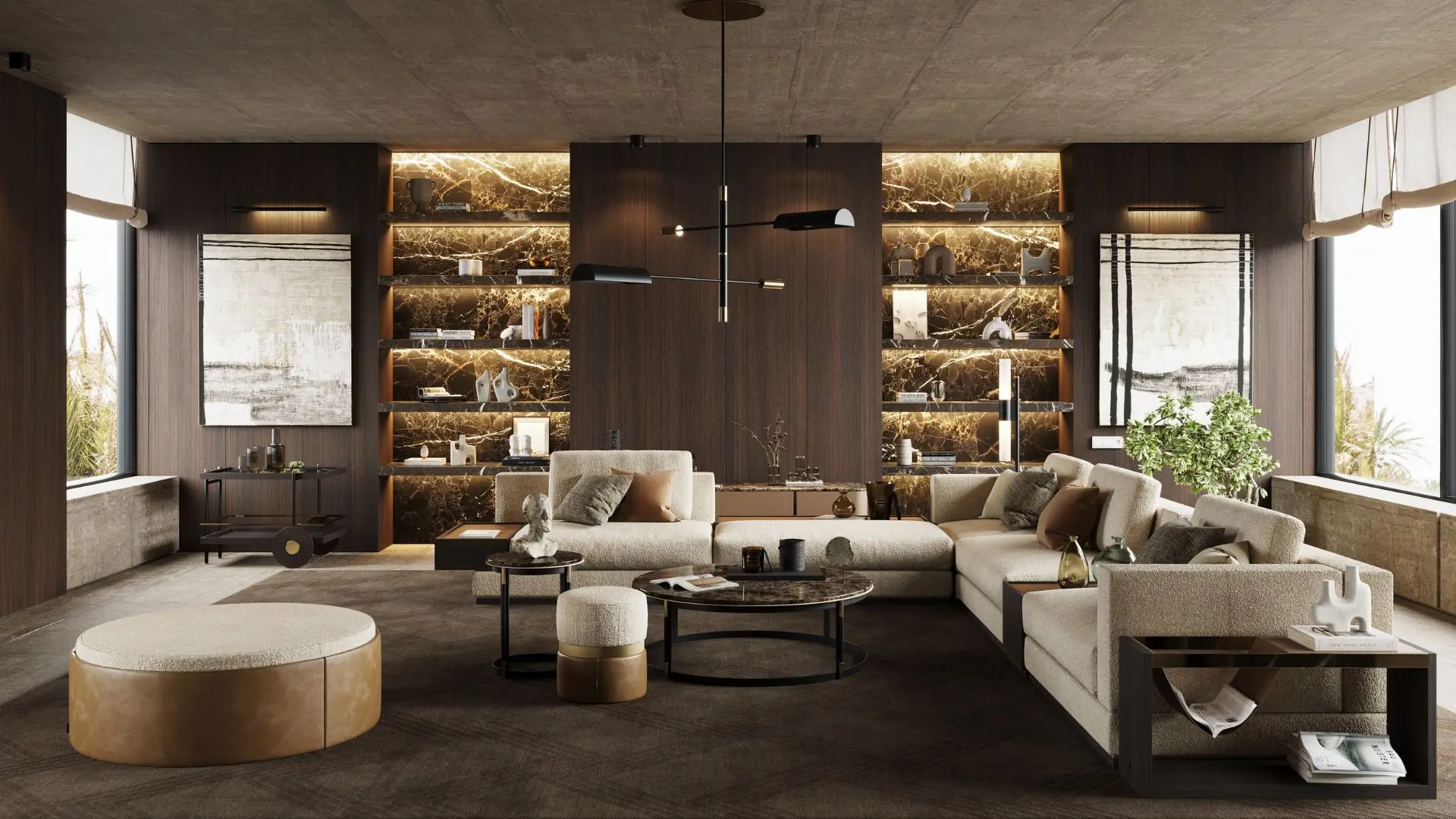 Brown Living room