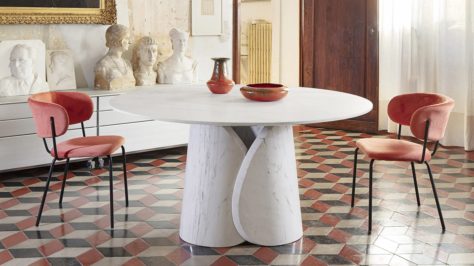 Lithos Design Petalo tavolo in marmo per interni