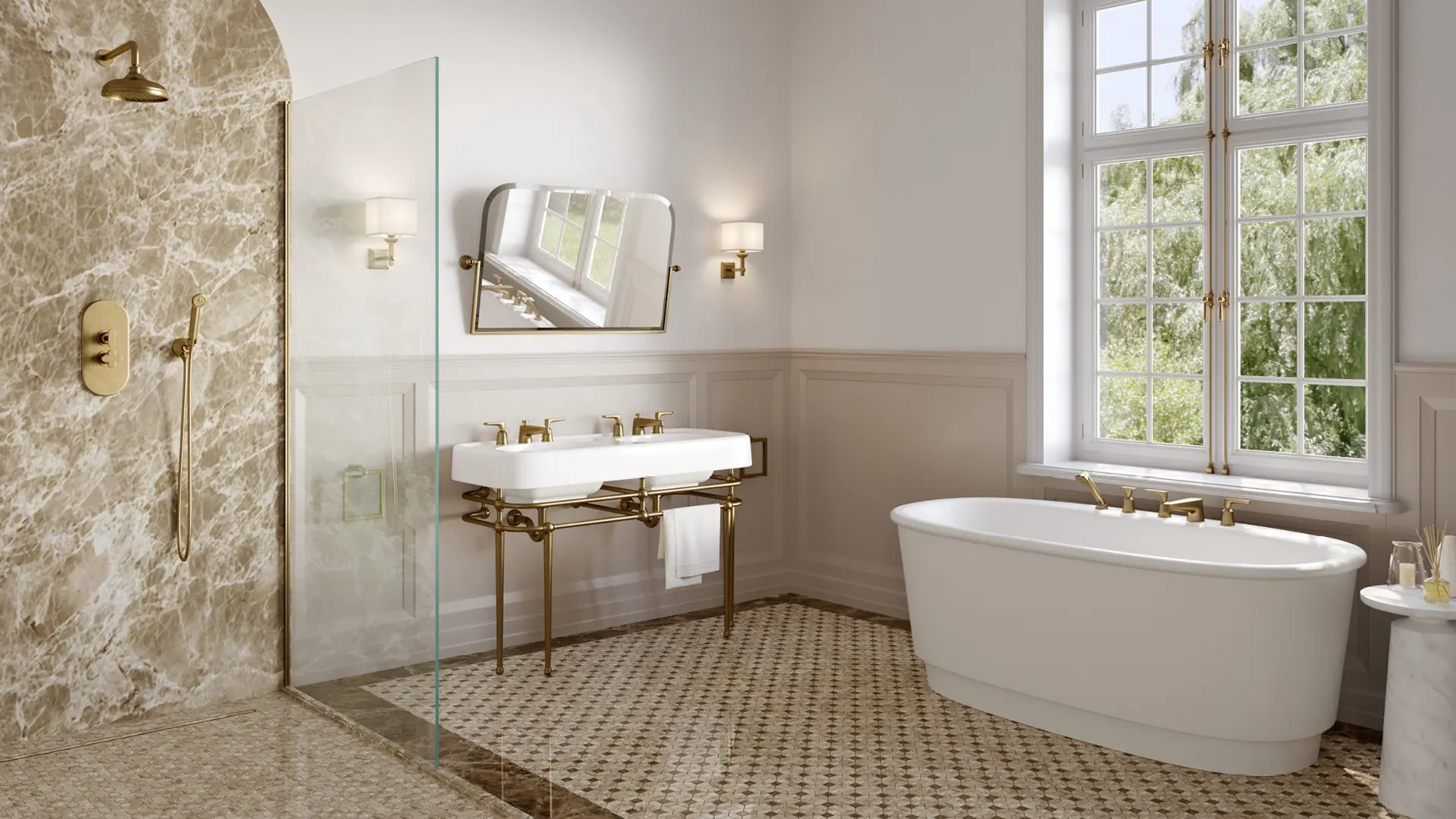 Holiday bathtub and Twenties taps Collection - Designed in collaboration with Gensler