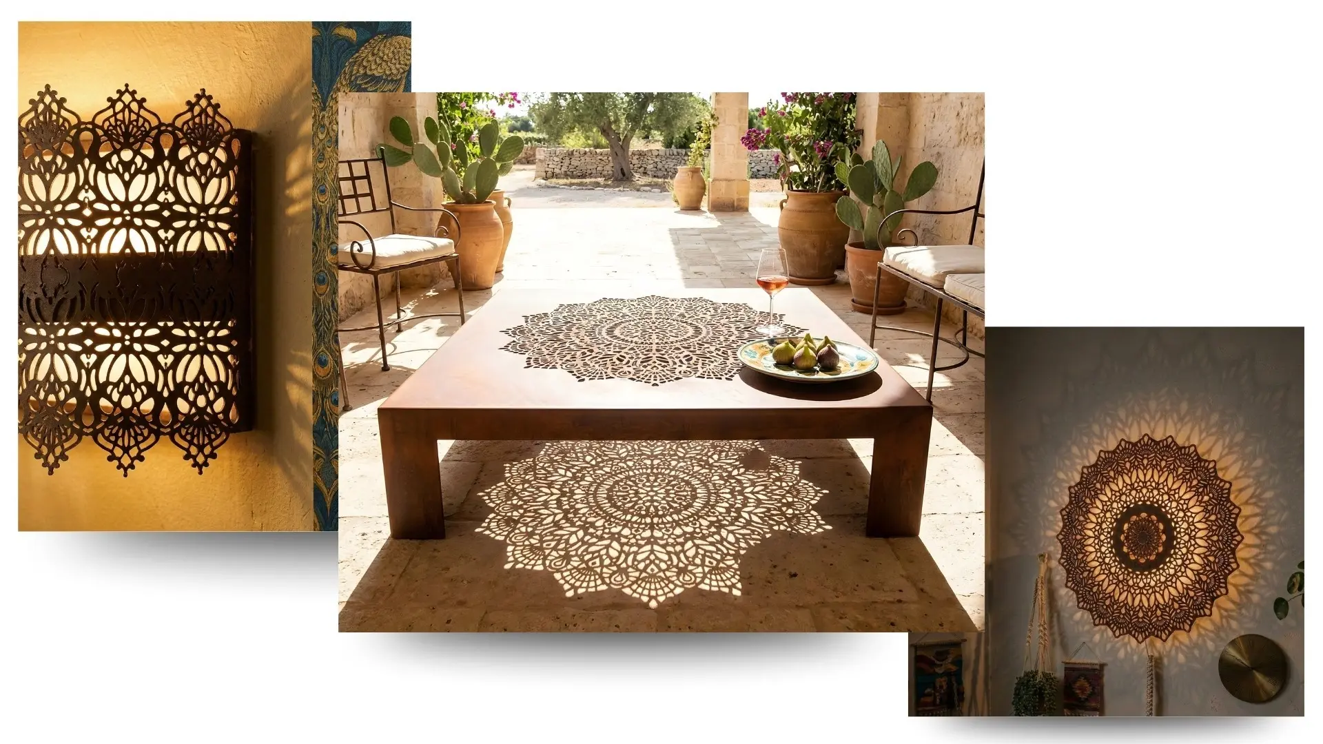 Arredi d'interno realizzati in acciaio corten