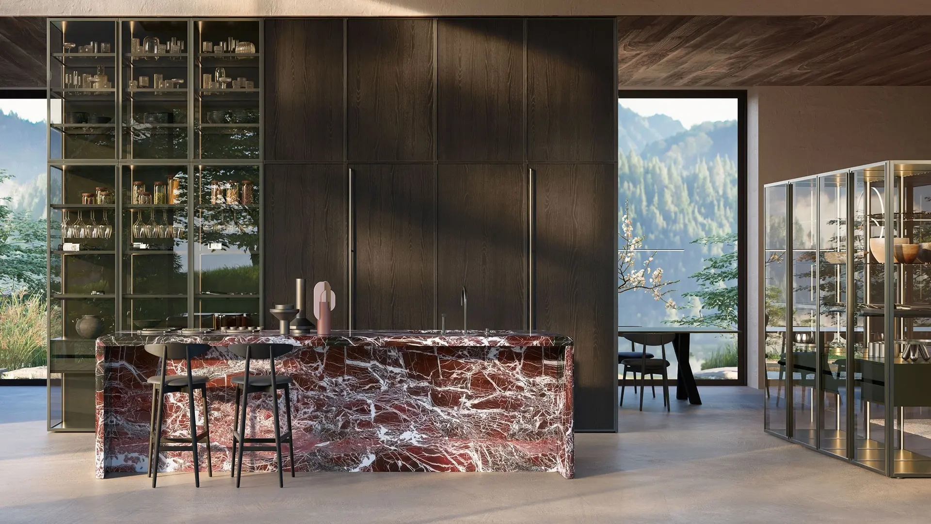 Margo Antis di Euromobil è un sistema progettuale che dialoga con volumi, materiali e luce, contribuendo alla definizione dell’identità domestica.